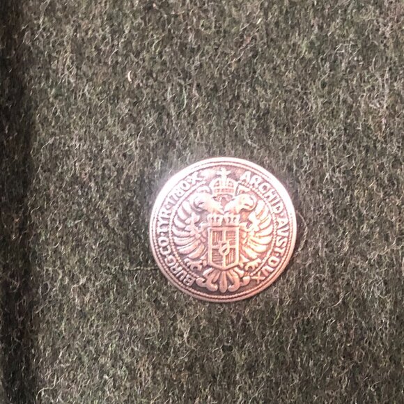 GIESSWEIN Made in Austria Pure New Wool Green Jacket Coat with hood size M(10)US - Picture 8 of 14